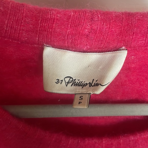 3:1 Phillip Lim Sweater Women S Relaxed Oversized Pink Barbiecore Alpaca Blend - Picture 2 of 6